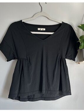 🩷 MADEWELL SHORT SLEEVE TRENDING FIT AND FLARE SUMMER TOP SIZE XXS